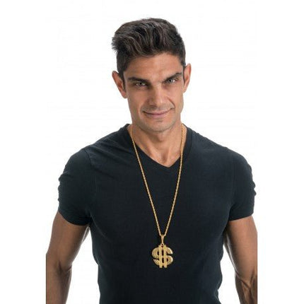 Dollar Ketting 90cm 4,5x5cm van CHAKS koop je bij Partywinkel