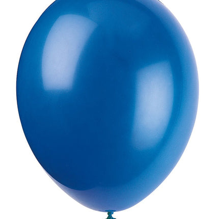 Donkerblauwe Ballonnen Glans 30cm 10st van Unique koop je bij Partywinkel
