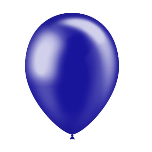 Donkerblauwe Ballonnen Metallic 25cm 10st van Balloonia koop je bij Partywinkel