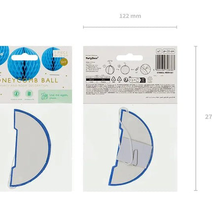 Donkerblauwe Honeycomb 20cm van Partydeco koop je bij Partywinkel