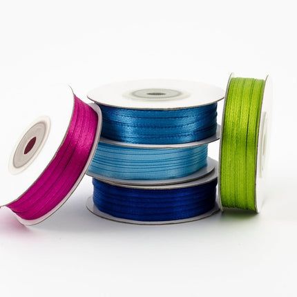 Donkerblauwe Lint 3Mm 50m van Partydeco koop je bij Partywinkel