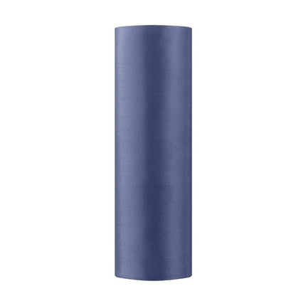 Donkerblauwe Tafelloper 16cm 9m van Partydeco koop je bij Partywinkel