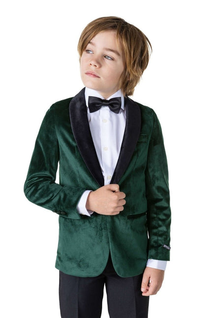 Donkergroen Velvet Blazer Jongen OppoSuits van OppoSuits koop je bij Partywinkel