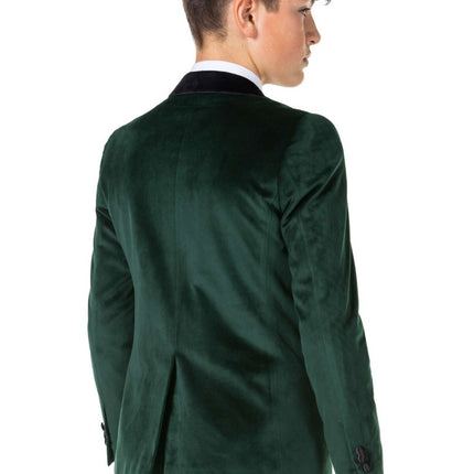 Donkergroen Velvet Blazer Jongen Tiener OppoSuits van OppoSuits koop je bij Partywinkel
