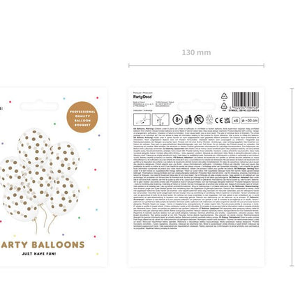 Doorzichtige Ballonnen Gouden Stippen van Partydeco koop je bij Partywinkel