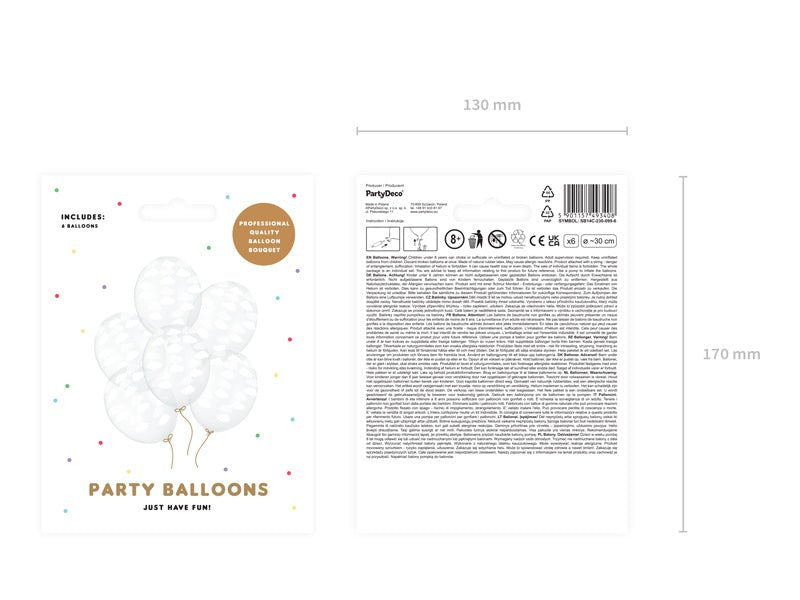 Doorzichtige Ballonnen Witte Wolken van Partydeco koop je bij Partywinkel