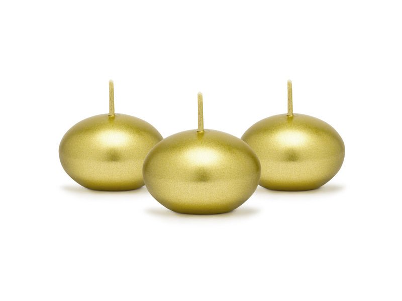 Drijfkaarsen Goud 4cm 50st van Partydeco koop je bij Partywinkel