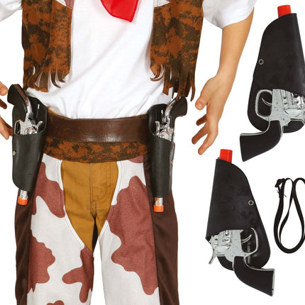 Dubbele Holster 2 Pistolen van Fiestas Guirca koop je bij Partywinkel