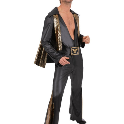 Elvis Black Jumpsuit Heren van Smiffys koop je bij Partywinkel