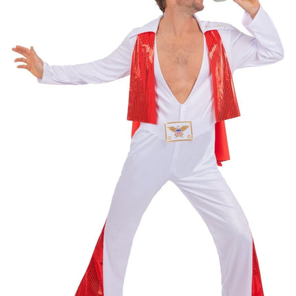 Elvis White Jumpsuit Heren van Smiffys koop je bij Partywinkel