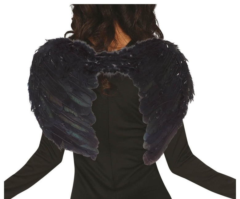 Engelen Vleugels Zwart 60cm van Fiestas Guirca koop je bij Partywinkel