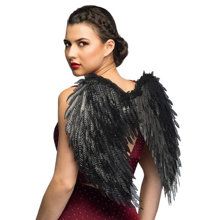 Engelenvleugels Glam zwart (55 x 50 cm) van Boland koop je bij Partywinkel