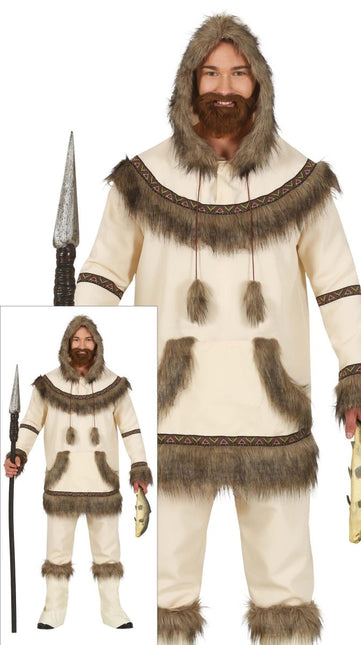 Eskimo Kostuum Heren Beige van Fiestas Guirca koop je bij Partywinkel