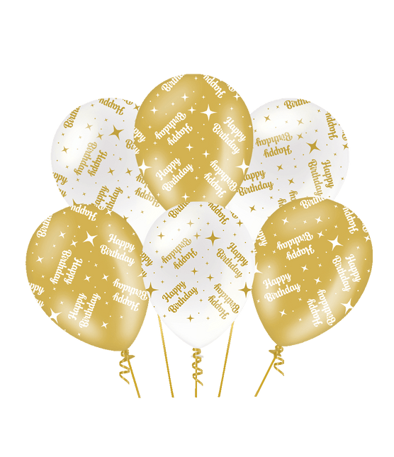 Fancy party latex ballonnen - Happy birthday