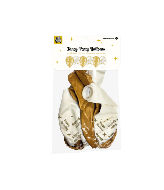 Fancy party latex ballonnen - Happy birthday