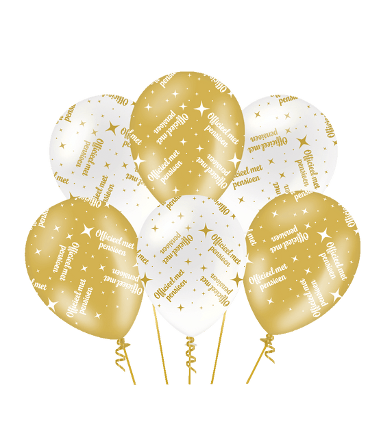Fancy party latex ballonnen - Pensioen