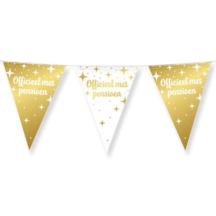 Fancy party Vlaggenlijn folie - Pensioen