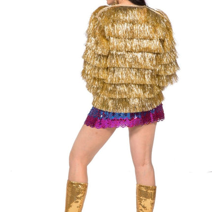 Festival Jas Goud Dames Tinsel van Wilbers & Wilbers koop je bij Partywinkel