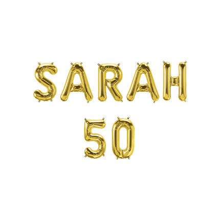 Gouden Ballonnen Set 50 Jaar Sarah 1,9m