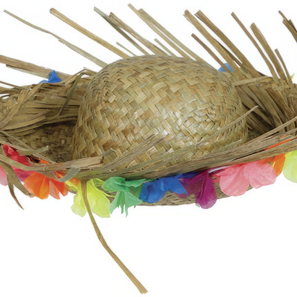 Hawaii Strohoed Met Bloemen