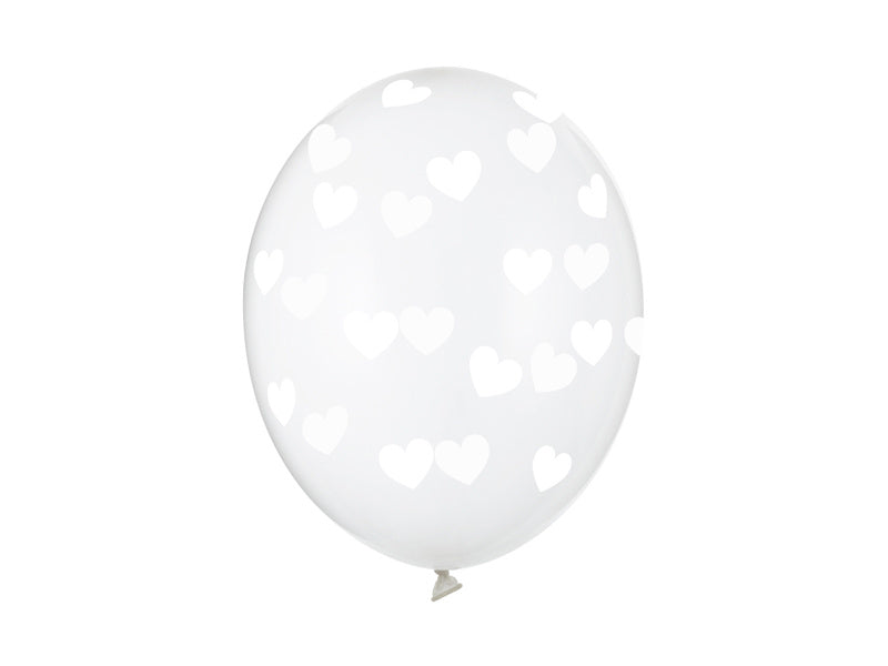 Doorzichtige Ballonnen Witte Hartjes