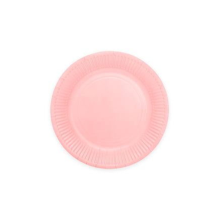 Roze Borden Papier 18cm 20st