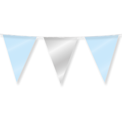 Zilver Blauwe Slinger Metallic 10m