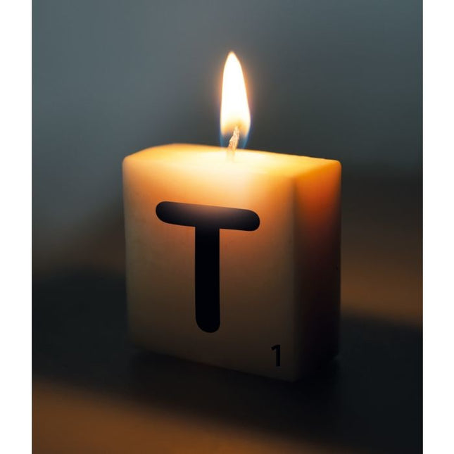 Letter Kaarsje T 4cm