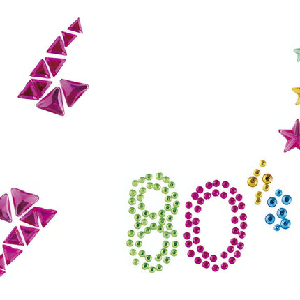 Neon 80S Gezicht Stickers