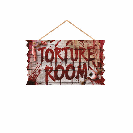 Halloween Deurbord Torture Room 35cm