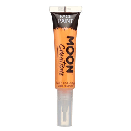 Moon Creations Face Paint met kwast Applicator Orange 15ml