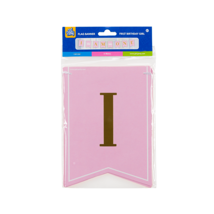 1 Jaar Banner Roze