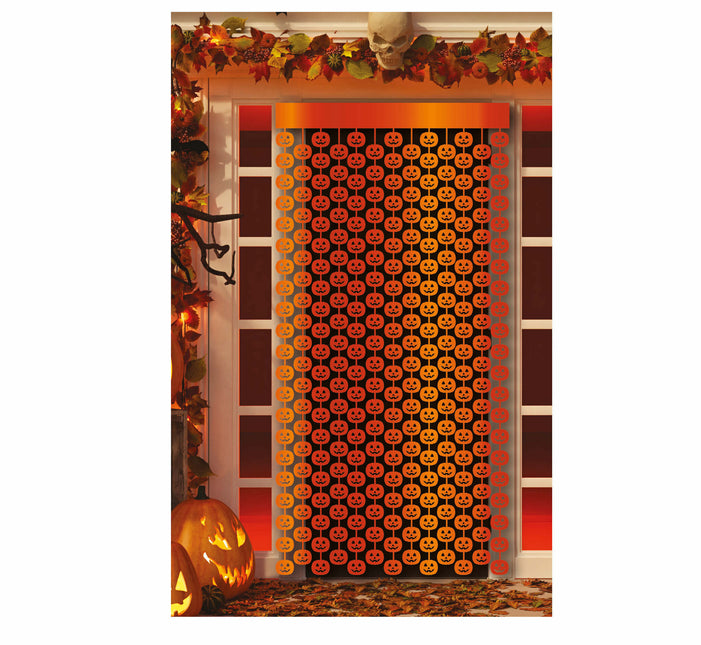 Halloween Deurgordijn Pompoenen 2m