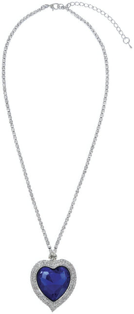 Ketting Zilver Blauw Hart