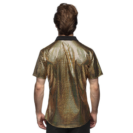 Disco Shirt Metallic Goud