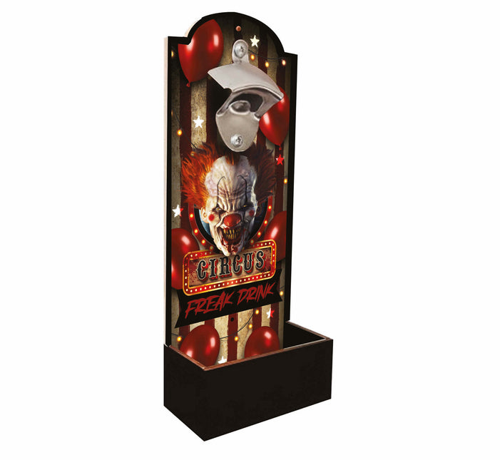 Halloween Deurbord Bier Opener Clown 30cm