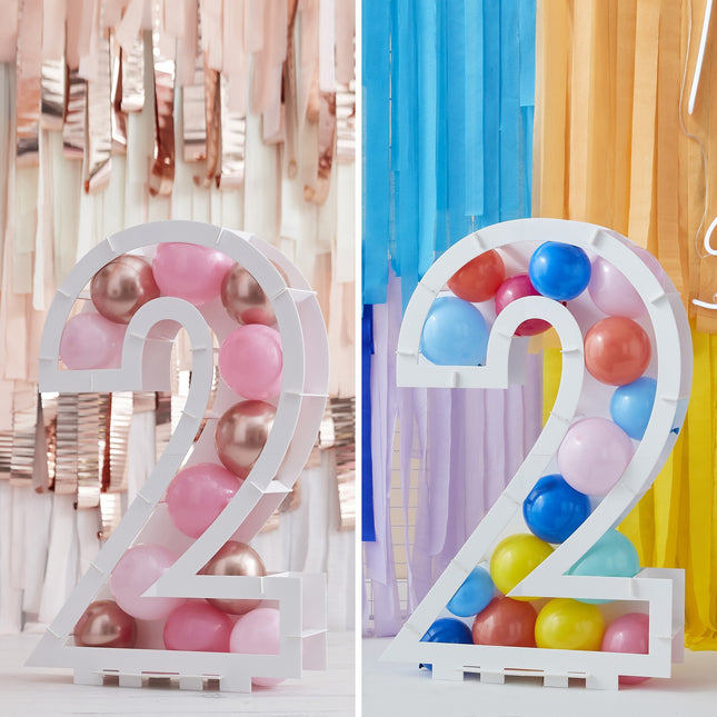 Witte Ballonnen Standaard 2 Jaar 81cm