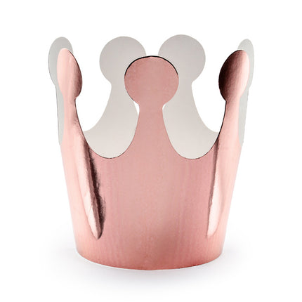 Rose Gouden Kroon 6cm 6st