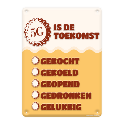 Metalen Bord 5G Is De Toekomst