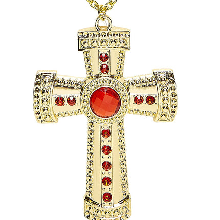 Ketting Kruis Met Edelsteen