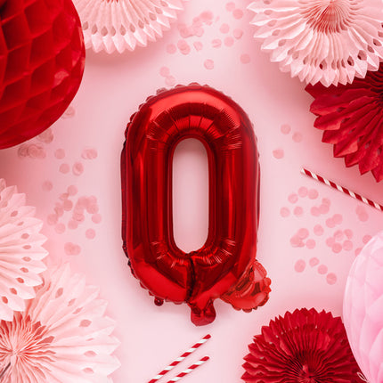 Folie Ballon Letter Q Rood Leeg 35cm