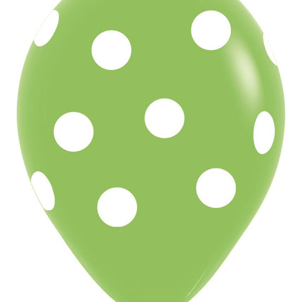 Ballonnen White Polka Dots Mix 30cm 25st
