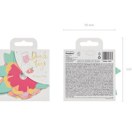 Glasdecoratie Bloemen 10cm 10st