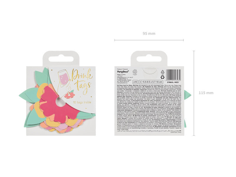 Glasdecoratie Bloemen 10cm 10st