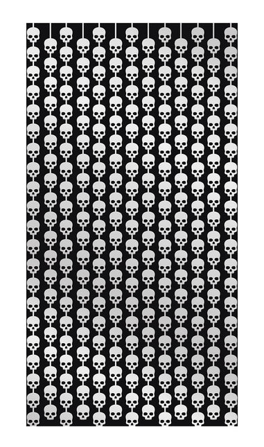 Halloween Deurgordijn Doodshoofden 2m