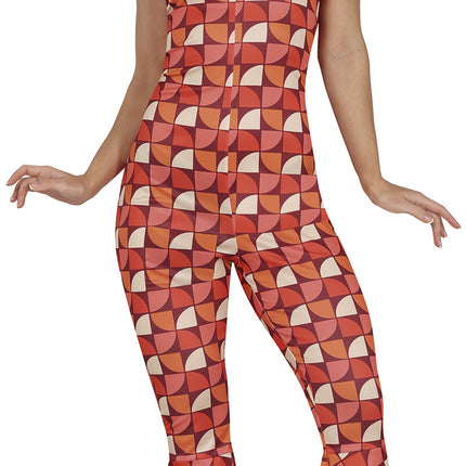 Disco 70S Jumpsuit Dames Retro