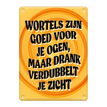 Metalen Bord Wortels Zijn Goed