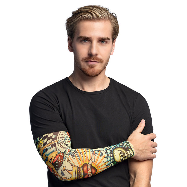 Nep Tattoo Mouw Doodshoofd