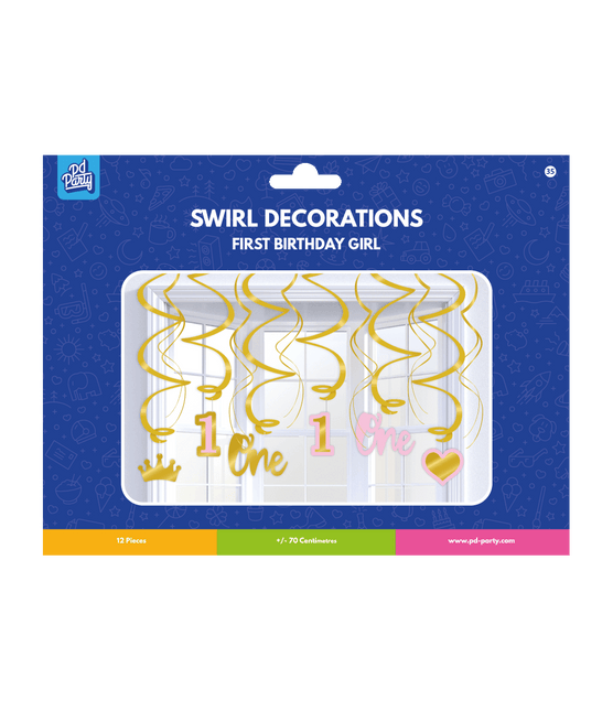 1 Jaar Hangdecoratie Meisje 70cm