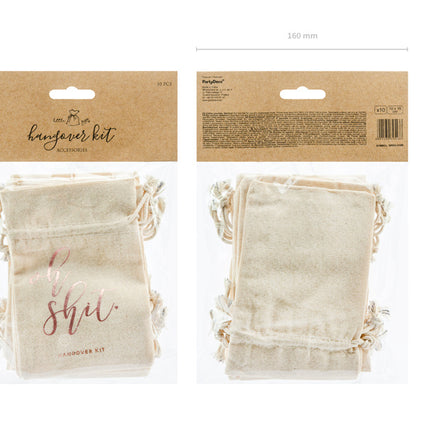 Katoenen Zakjes Oh Shit 15cm 10st